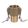Coupler Cam & Groove ERITITE ETC 1" in stainless steel, with hose tail 38 for hose clamps